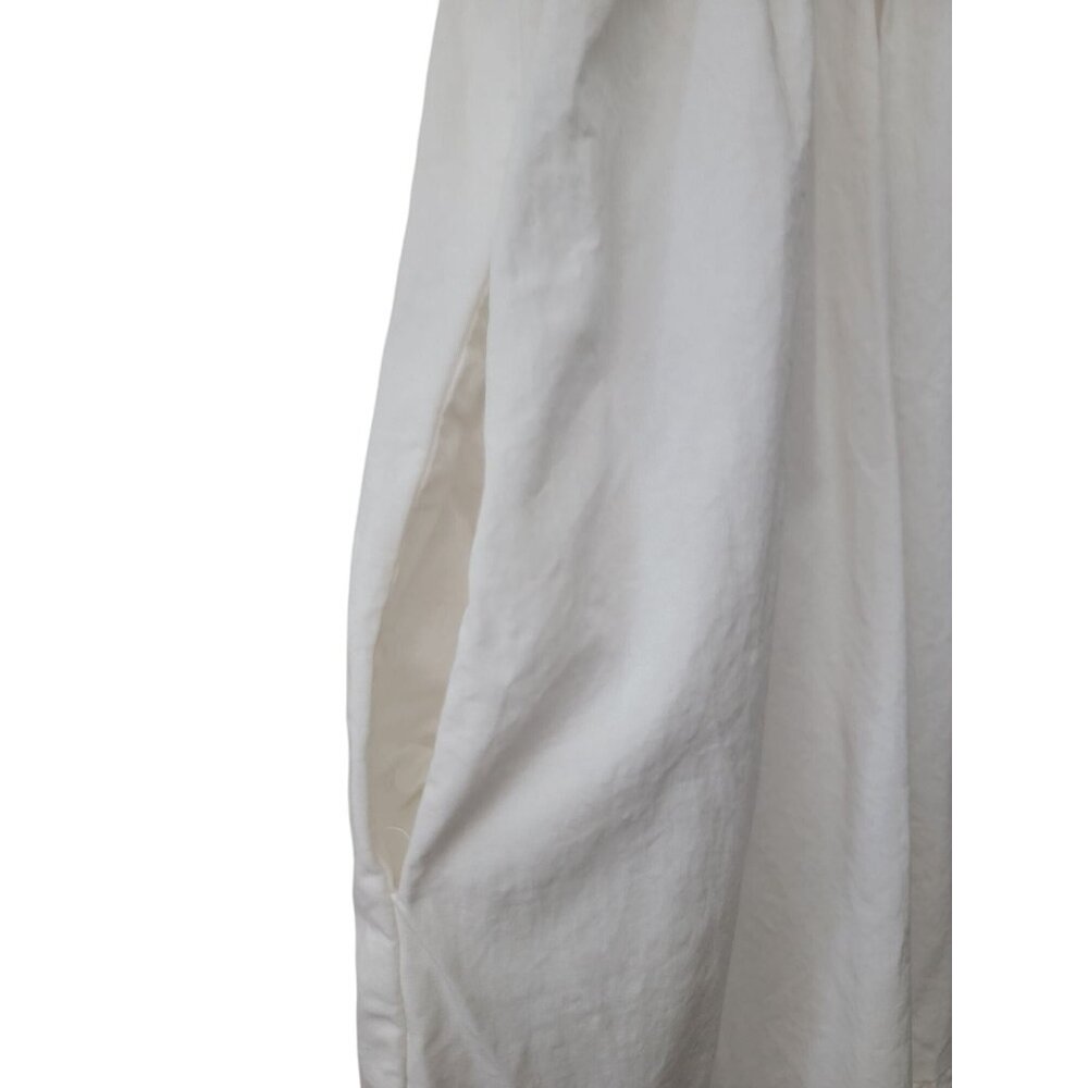 UO EN SAISON MARA White Midi Tiered Smocked Puff Sleeve Dress Women's Sz M - Picture 7 of 11